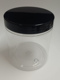 Plastová dóza transparentní včetně uzávěru 250 ml