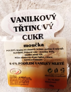Vanilkový třtinový cukr moučka s vanilkou 100g
